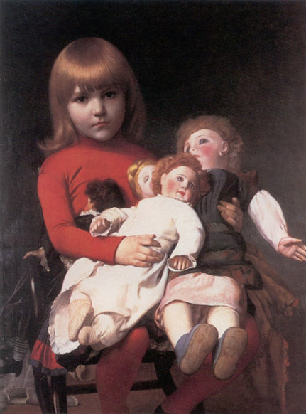 Painting by Gerome Madeleine Juliette Gerom et Ses Poupees