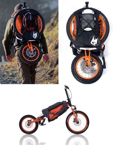 folding backpack bicycle