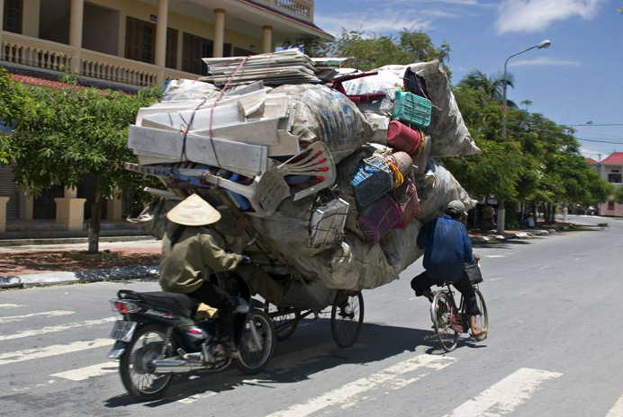 paper-recycling by bikes