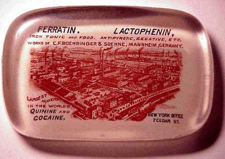 Paperweight "Swag" for a German factory producing Quinine and Cocaine Paperweight "Swag" for a German factory producing Quinine and Cocaine