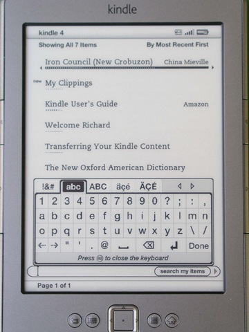 Kindle Done Button