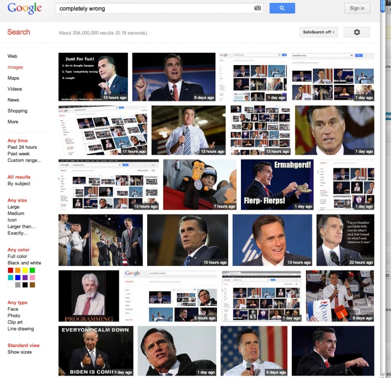 2012-10 "Completely Wrong" Google Image Search Results