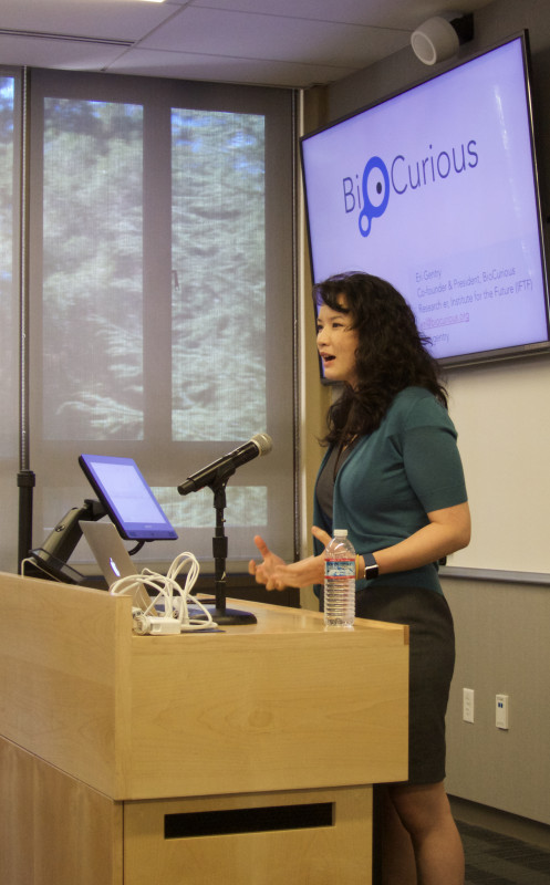 Eri Gentry, founder of BioCurious, Silicon Valley’s Hackerspace for Biotech, presents at the Sage Conference held on September 19, 2015 at Stanford University.